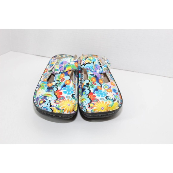 Alegria Donna Hippie Chic Psychedelic Slides Floral Slip On Clogs Shoe 36 H14430 - Picture 6 of 12